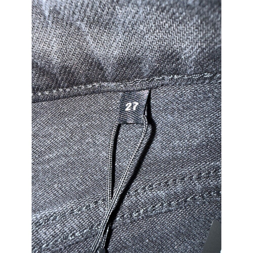 The Kooples Paris Jeans Size 27 Black Mid Rise Slim crop logo $700+ retail - Picture 10 of 15